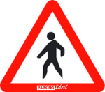 Señal de peligro por proximidad de peatones